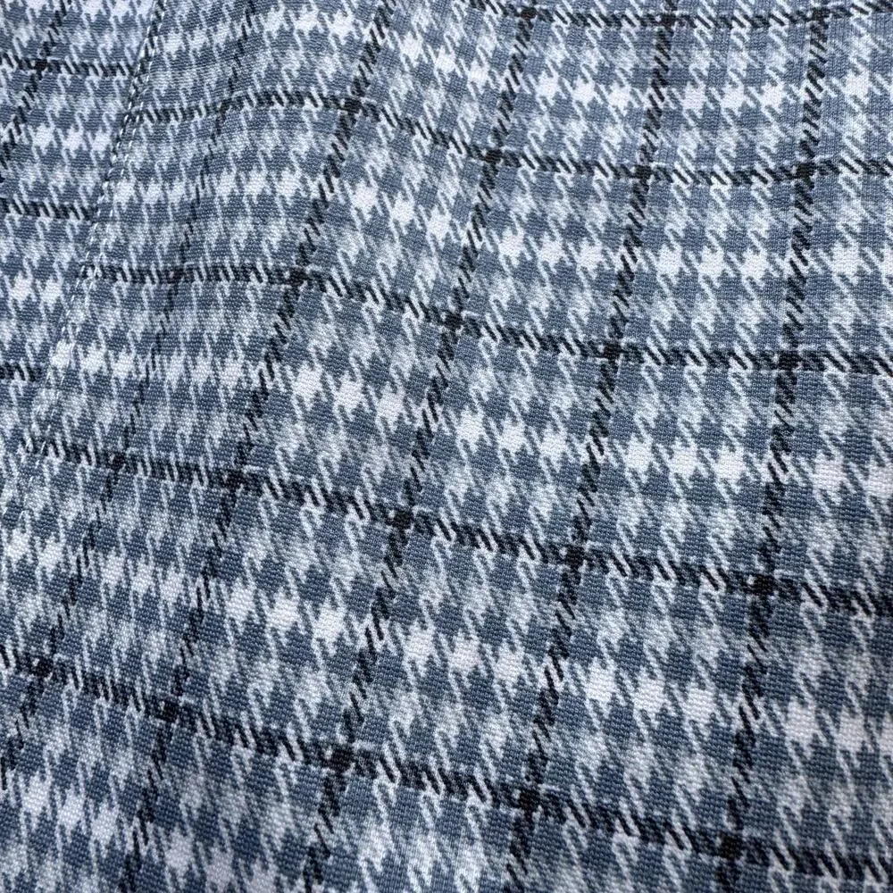 Liverpool Los Angeles Knit Pencil Knee Skirt NWT 12 Blue White Plaid Work Career